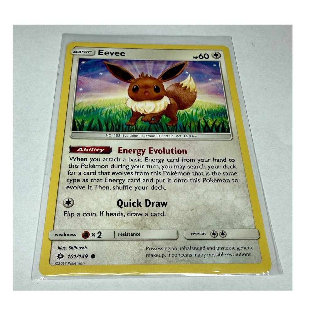 Pokémon Eevee 101/149 SM Base Set Regular Common Basic 60 HP Card
